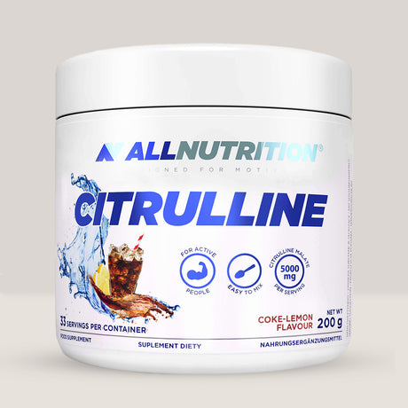 Imagine cu suplimentul alimentar Citrulline de la ALLNUTRITION, 200g, 33 de serviri. Lemon coke aroma.