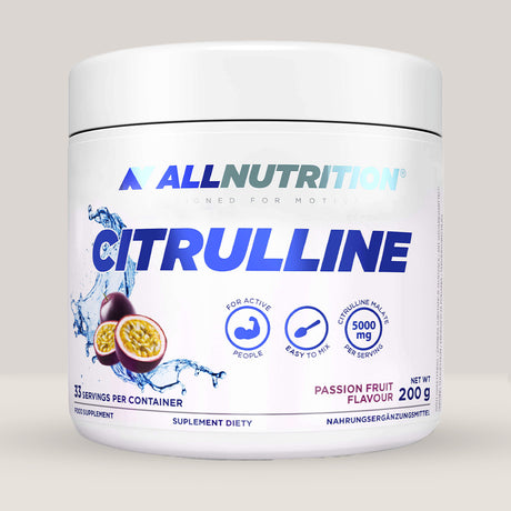 Imagine cu suplimentul alimentar Citrulline de la ALLNUTRITION, 200g, 33 de serviri. Passion fruit aroma.