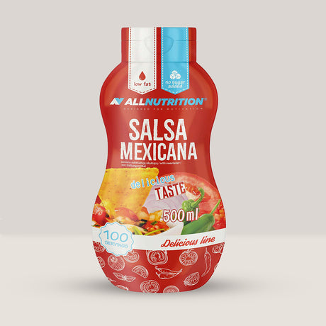 Imagine cu sosul Classic Sauce Salsa Mexicana de la ALLNUTRITION, 500ml.
