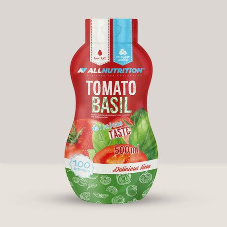 Imagine cu sosul Classic Sauce Tomato with Basil de la ALLNUTRITION, 500ml.