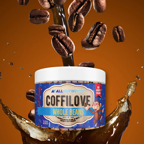 Cafea Arabica în ciocolată albă cu scorțișoară. Răsfăț rafinat pentru o dimineață perfectă. Coffilove Whole Beans de la AllNutrition.