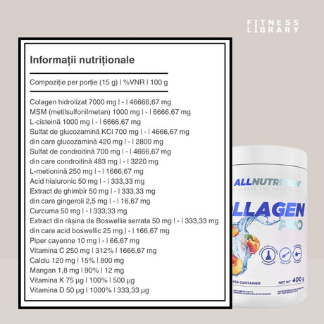 Colagen Pro: Piele radiantă, păr și unghii puternice, articulații sănătoase.