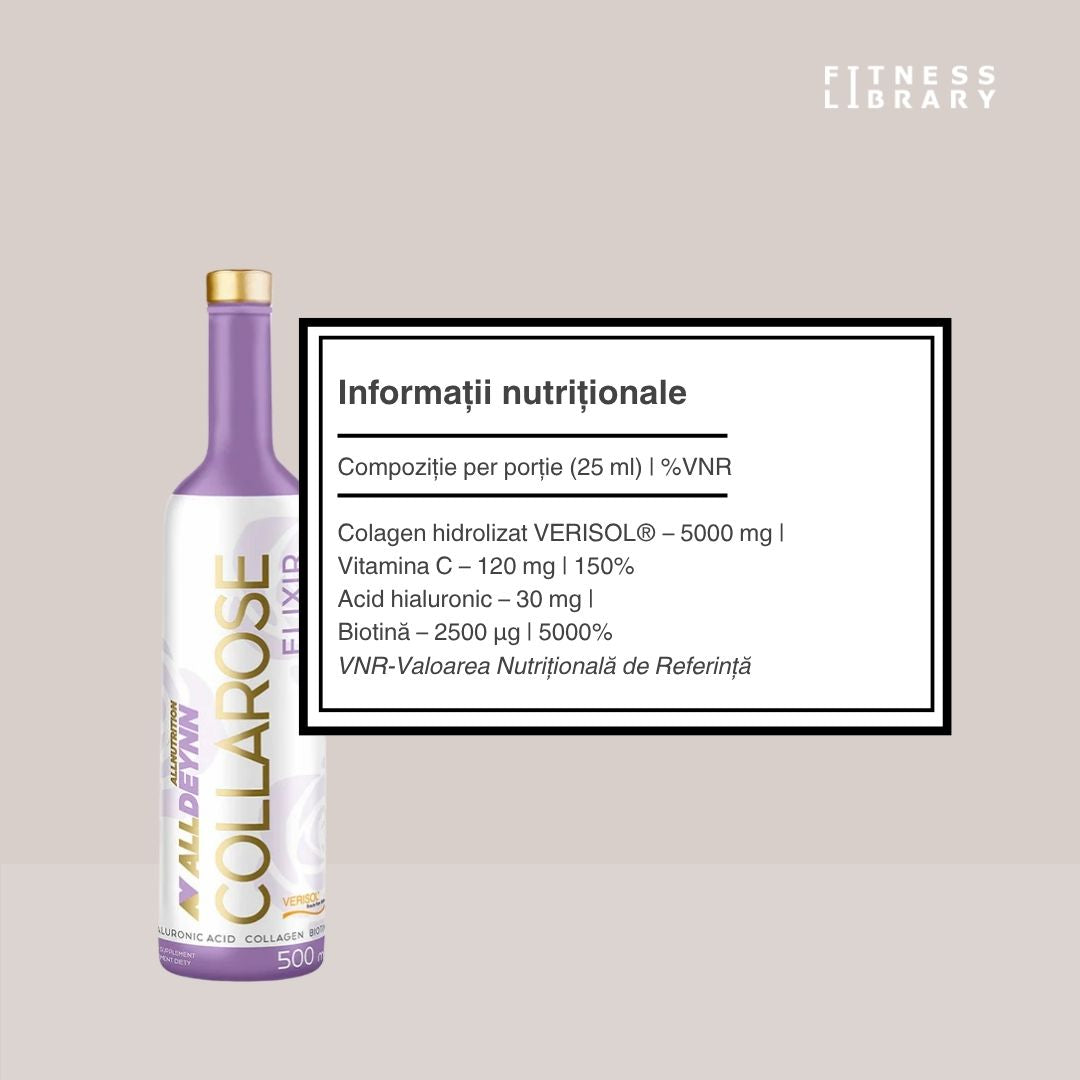 Colagen VERISOL® pentru piele, păr și unghii radiante. Collarose Elixir de ALLDEYNN - încredere de neclintit.