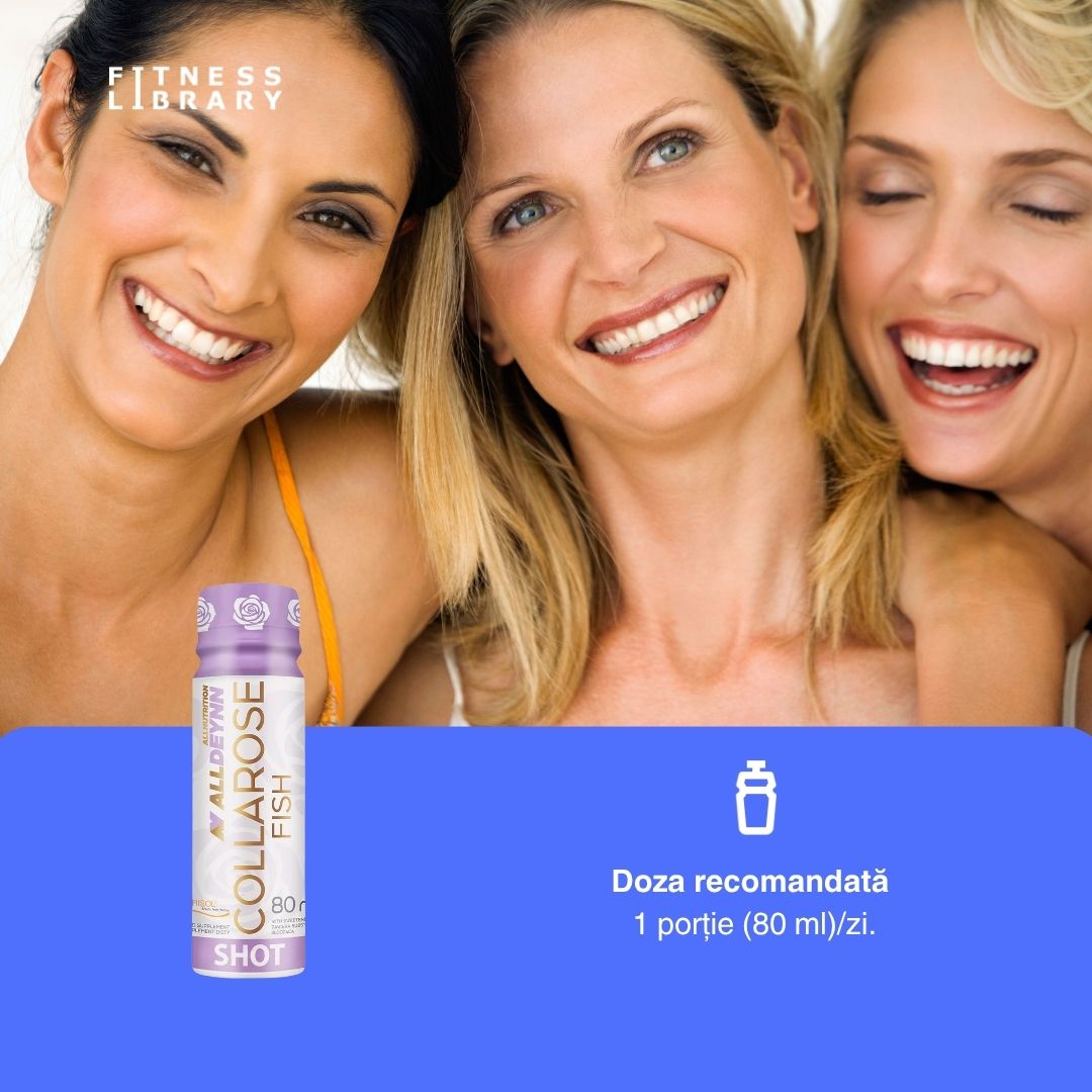 Colagen lichid Collarose Fish Shot: piele, păr și unghii radiante.