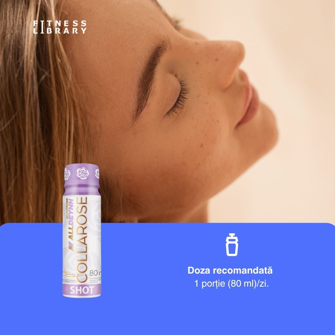 Strălucire din interior cu Collarose Shot! Colagen VERISOL®, acid hialuronic și biotină pentru piele, păr și unghii radiante. #ALLDEYNN #CollaroseShot