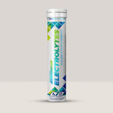  Imagine cu un tub de SFD Electrolytes (20 tablete efervescente) de la SFD Nutrition, un supliment pentru refacerea electroliților.