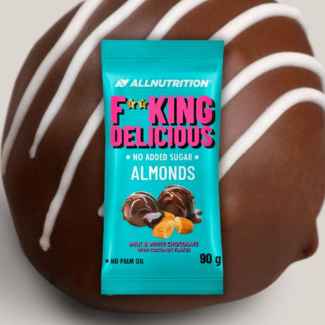 Migdale crocante în ciocolată fără zahăr cu cocos. Răsfăț guilt-free, hrănitor și delicios. Fitking.