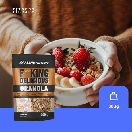 Energie și armonie cu Granola Fitking Delicious. Amestec rafinat de ovăz, nuci și semințe pentru vitalitate și atingerea aspirațiilor.