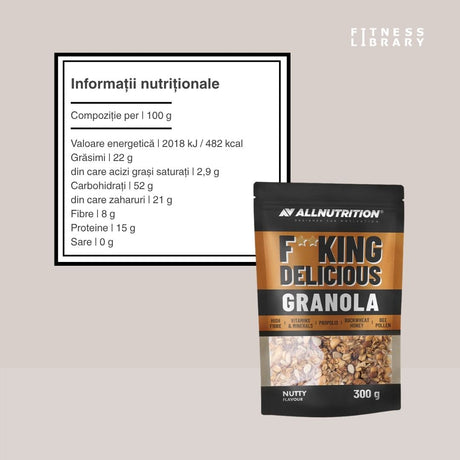 Granola Fitking Delicious: Energie și vitalitate de durată pentru o zi plină de succes. Ingrediente premium, digestie ușoară.
