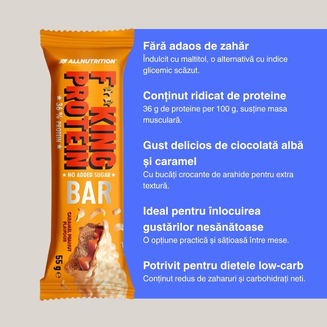 Baton proteic Cookie Cream ALLNUTRITION: Gust decadent, siluetă ideală.