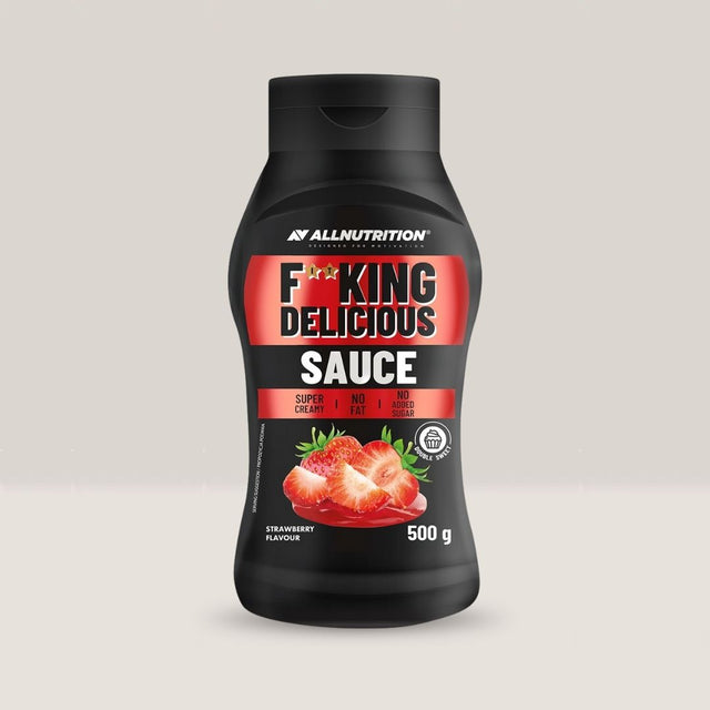 Sos Fitking Delicious Sauce Strawberry: Gust intens de căpșuni proaspete, fără zahăr și grăsimi, pentru deserturi savuroase și un stil de viață sănătos.