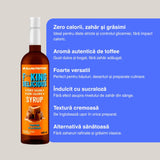 Sirop FitKing: Aromă intensă de toffee, fără zahăr, fără calorii. Răsfăț pur, stil de viață echilibrat.