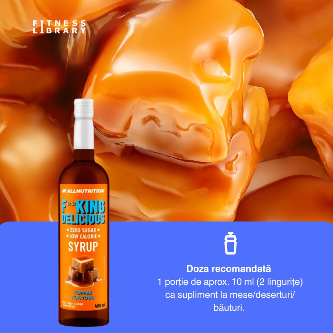 Sirop FITKING Toffee: 48 de porții, zero zahăr, zero calorii. Gust intens, siluetă perfectă.