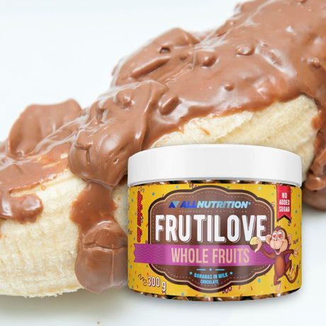 Banane ALLNUTRITION în ciocolată cu lapte: energie naturală și gust rafinat, fără compromisuri.