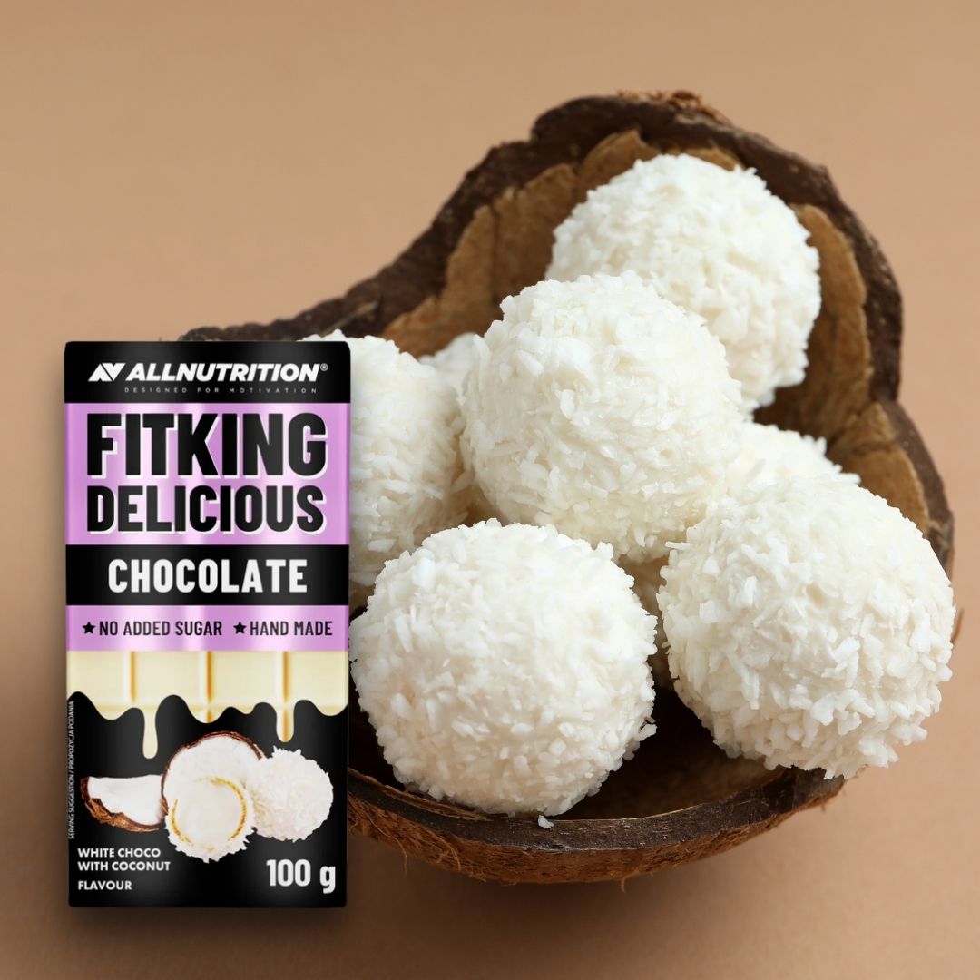 Ciocolată albă proteică cu cocos, fără zahăr adăugat. Răsfăț cremos și echilibru perfect între wellness și plăcere.