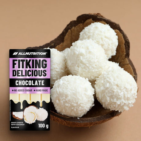 Ciocolată albă proteică cu cocos, fără zahăr adăugat. Răsfăț cremos și echilibru perfect între wellness și plăcere.