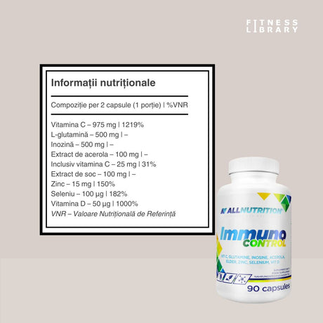 Imunitate puternică, vitalitate de durată cu Immuno Control de la ALLNUTRITION.