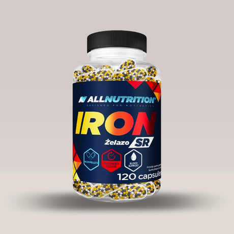 Imagine cu suplimentul alimentar Iron SR de la ALLNUTRITION, 120 de capsule.