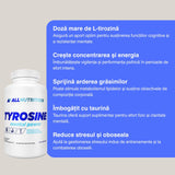 Claritate și concentrare absolută cu L-Tirozină și Taurină de la ALLNUTRITION. Deblochează-ți potențialul.