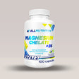 Imagine cu suplimentul alimentar Magnesium Chelate + B6 de la ALLNUTRITION, 100 de capsule.