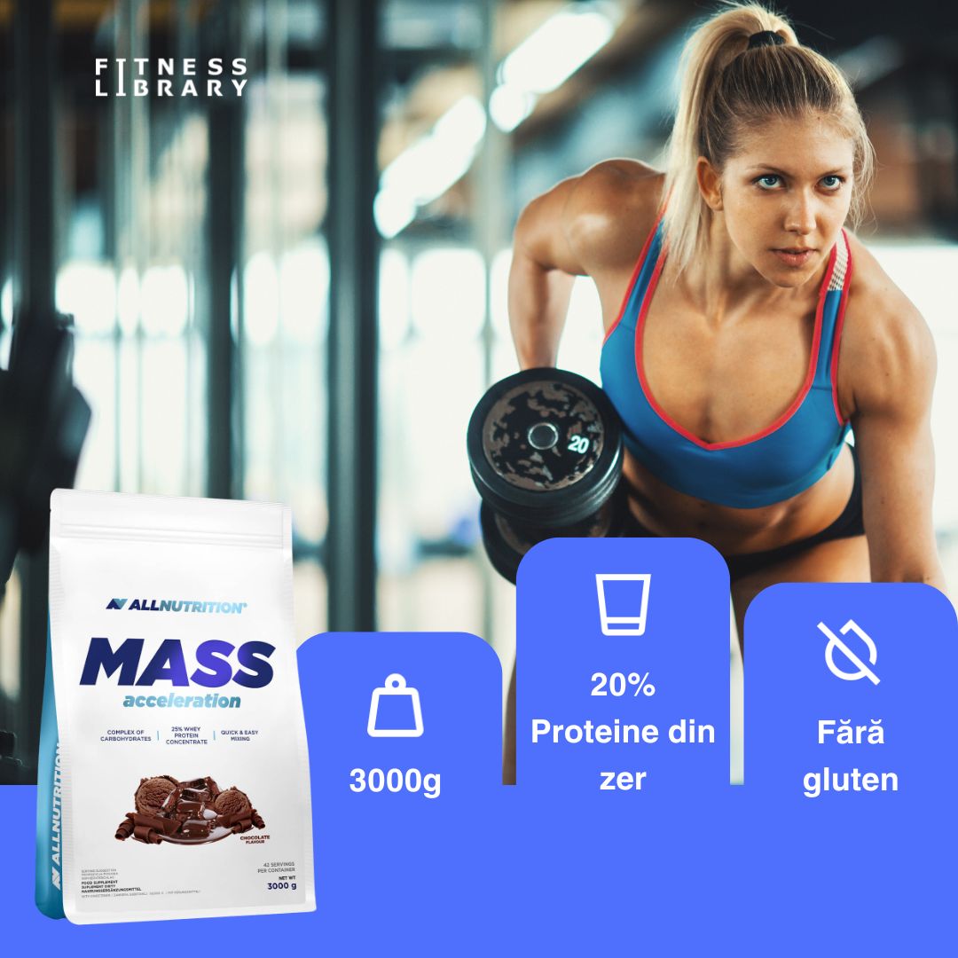 Crește masa musculară rapid, cu energie susținută & recuperare accelerată.  Gainer premium, fără gluten.