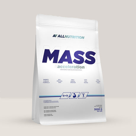 Imagine cu gainer-ul Mass Acceleration de la ALLNUTRITION, 3000g.