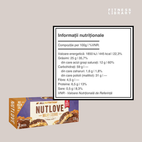 Răsfăț gourmet sănătos. Fursecuri Nutlove: caramel, alune, cocos. Hrănesc corp și suflet.
