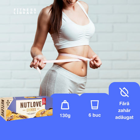 Plăcere fără zahăr adăugat. Biscuiți proteici Nutlove Cookies: echilibrul perfect între gust și wellbeing.