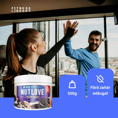Nutlove Crispy Cookie: Indulgență fără zahăr, cremă fină și accente crocante. Energie pozitivă garantată!