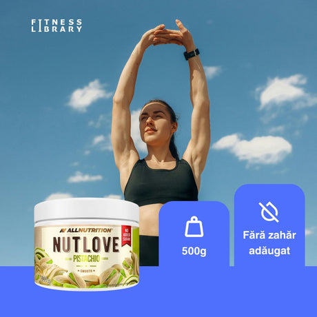 Răsfăț pur cu fistic! Crema Nutlove by AllNutrition - gust autentic, experiență catifelată.