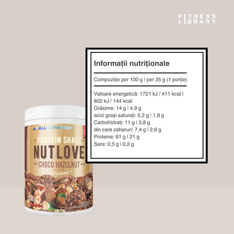 Shake proteic Nutlove: Gust decadent, recuperare completă, potențial maxim.