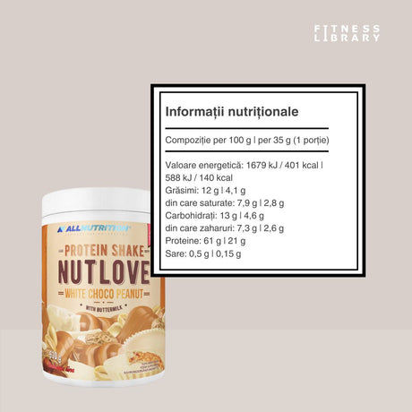 Shake proteic Choco Peanut: gust decadent de ciocolată albă și arahide. Hrănește mușchii și regenerează.