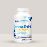 Imagine cu suplimentul alimentar Omega 3-6-9 de la ALLNUTRITION, 90 de capsule.