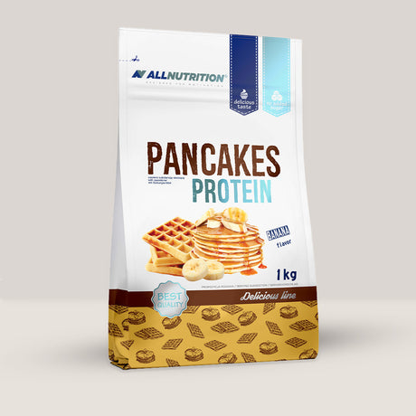 Clătite proteice AllNutrition cu banană: Energie și sațietate pentru o zi reușită.