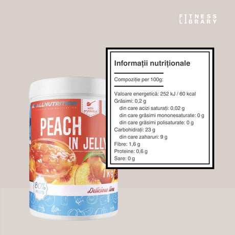 Gem de piersici 80% fructe, fără zahăr adăugat. Savoare pură, răsfăț echilibrat.