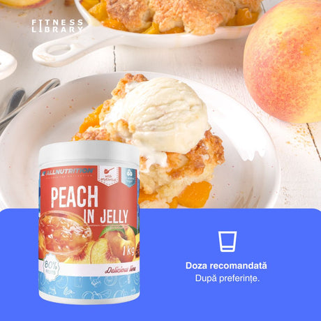 Gem piersici fără zahăr ALLNUTRITION - Dulceață pură, răsfăț sănătos.