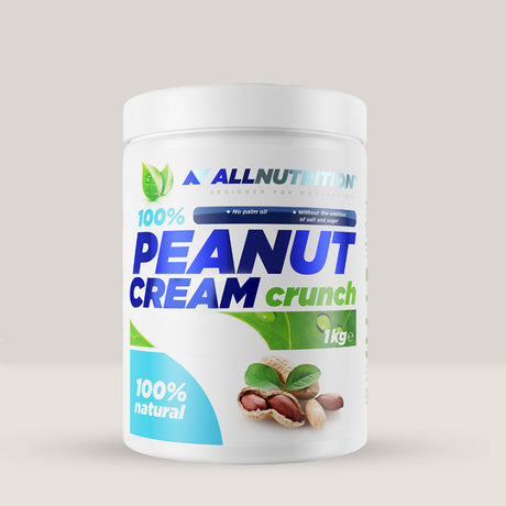 Imagine cu crema de arahide Peanut Cream Crunch de la ALLNUTRITION, 1kg.