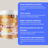 Energie susținută & mușchi puternici! Unt de arahide natural, bogat în proteine și fără zahăr adăugat.