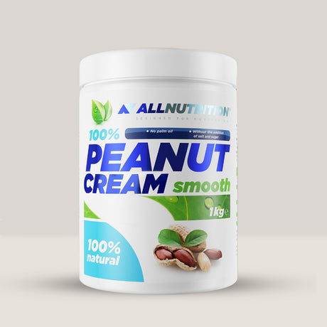 Imagine cu crema de arahide Peanut Cream Smooth de la ALLNUTRITION, 1kg.