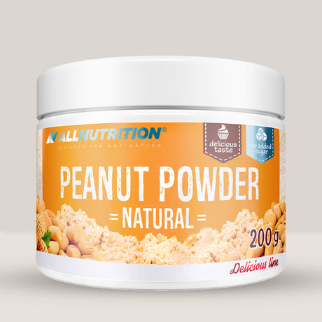 Imagine cu pudra de arahide Peanut Powder de la ALLNUTRITION, 200g. Aroma naturala, fara ciocolata sau vanilie.