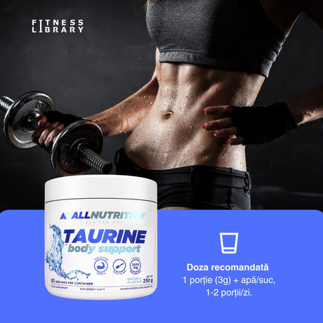 Energie pură. Performanță maximă. Taurina ALLNUTRITION.