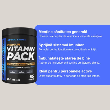 Vitamine ALLNUTRITION Premium: Vitalitate radiantă și stare de bine.