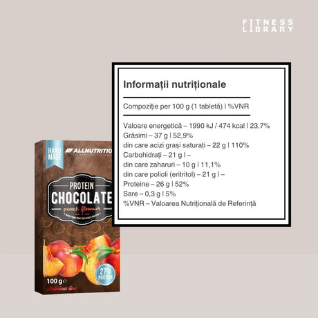 Cremozitate de ciocolată albă, piersică delicată și proteină regeneratoare. Indulgență pură, fără compromisuri.