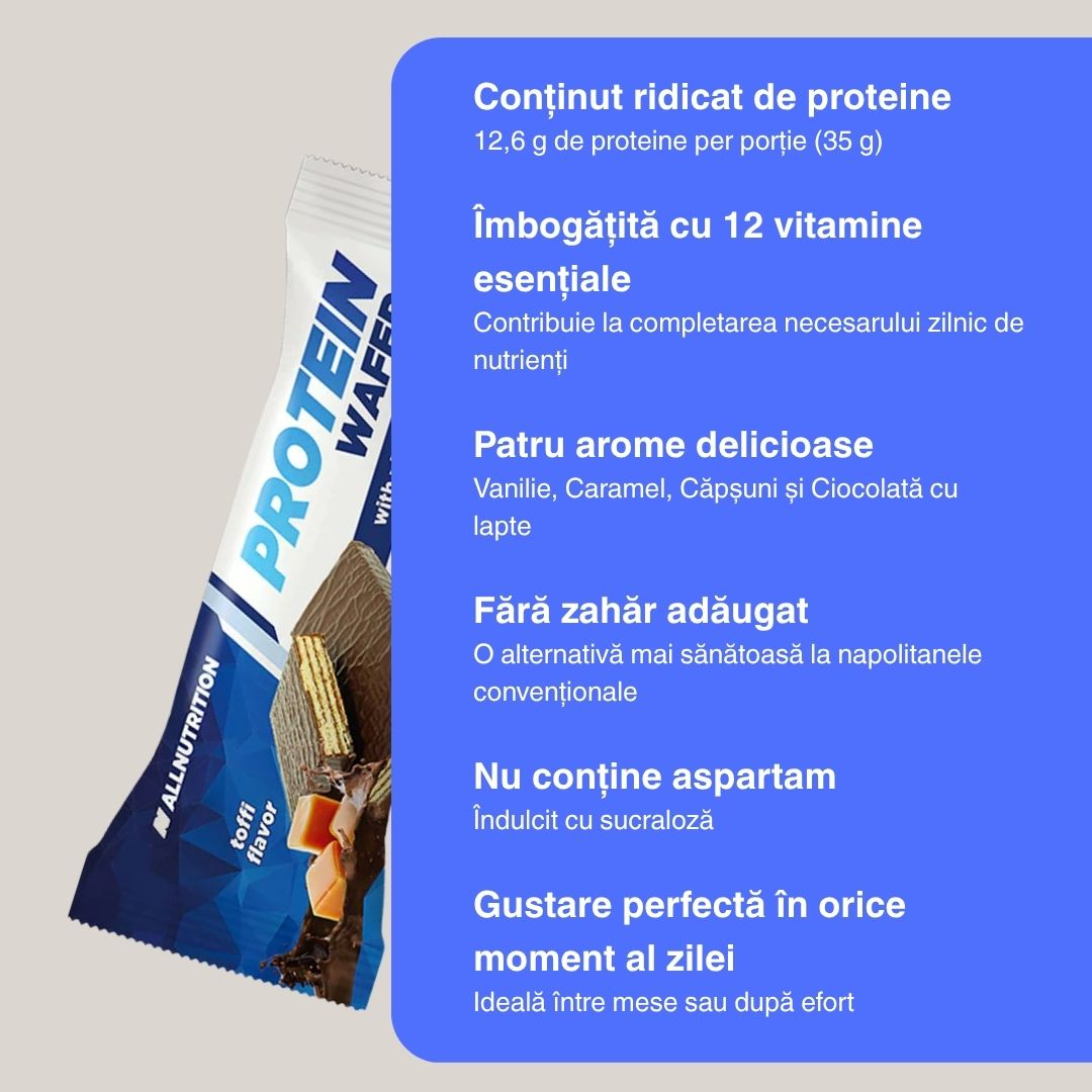 Napolitană proteică: 12 vitamine esențiale, savoare intensă, fără remuşcări.