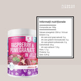 Gem zmeură & rodie, 80% fructe, fără zahăr adăugat. Savurează un mic dejun regal!