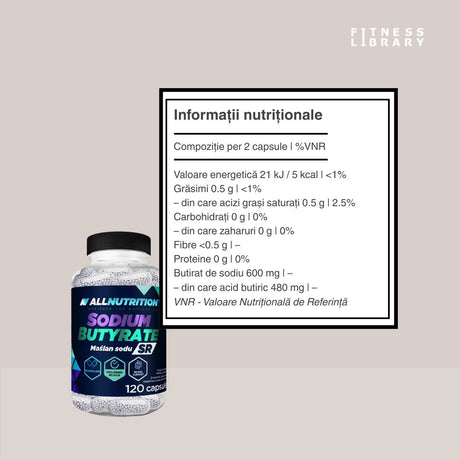 Butirat de Sodiu SR ALLNUTRITION: Hrănește flora intestinală, pentru o vitalitate radiantă.