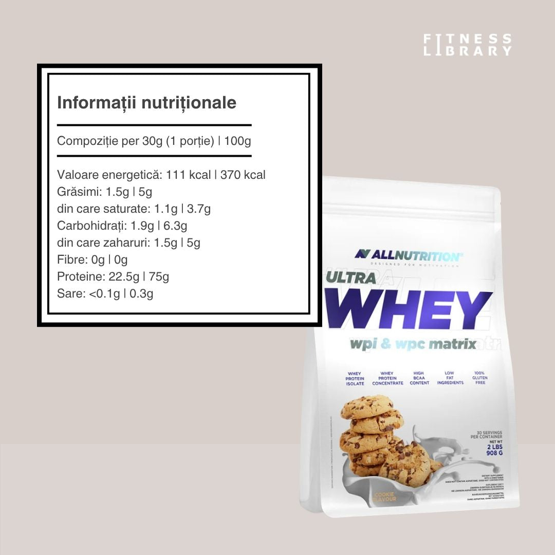 Proteine Ultra Whey AllNutrition: Recuperare rapidă, performanță maximă. Sculptează-ți silueta!