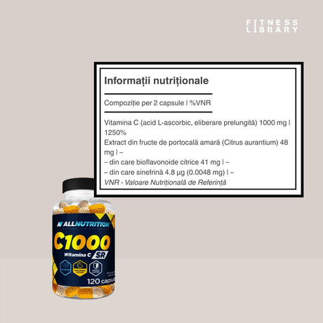Vitamina C 1000 SR: imunitate puternică și energie radiantă, toată ziua.