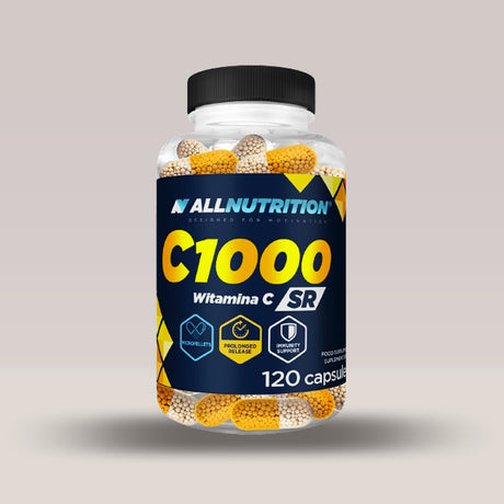 Imagine cu suplimentul alimentar Vitamin C 1000 SR de la ALLNUTRITION, 120 de capsule.