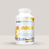 Imagine cu suplimentul alimentar Vitamina D3 4000 UI de la ALLNUTRITION, 120 de tablete.